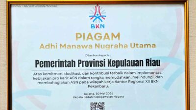 Komitmen Lindungi dan Tingkatkan Kesejahteraan ASN, Pemprov Kepri Diapresiasi BKN