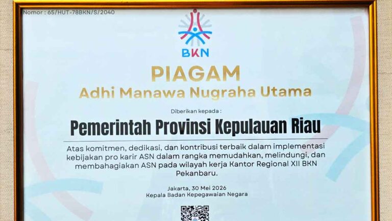 Komitmen Lindungi dan Tingkatkan Kesejahteraan ASN, Pemprov Kepri Diapresiasi BKN