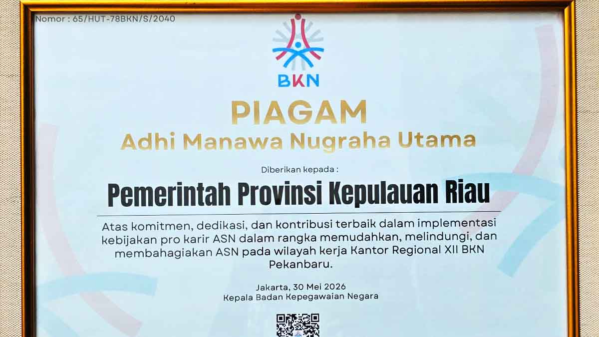 Komitmen Lindungi dan Tingkatkan Kesejahteraan ASN, Pemprov Kepri Diapresiasi BKN